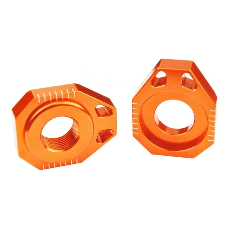 Tendeur de chaîne Scar aluminium anodisé orange pour KTM SX-F 125 02-12