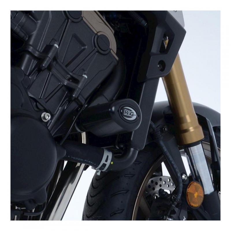 Tampons de protection R&G Racing Aero noir Honda CB 650 R Neo Sport Cafe 19-20