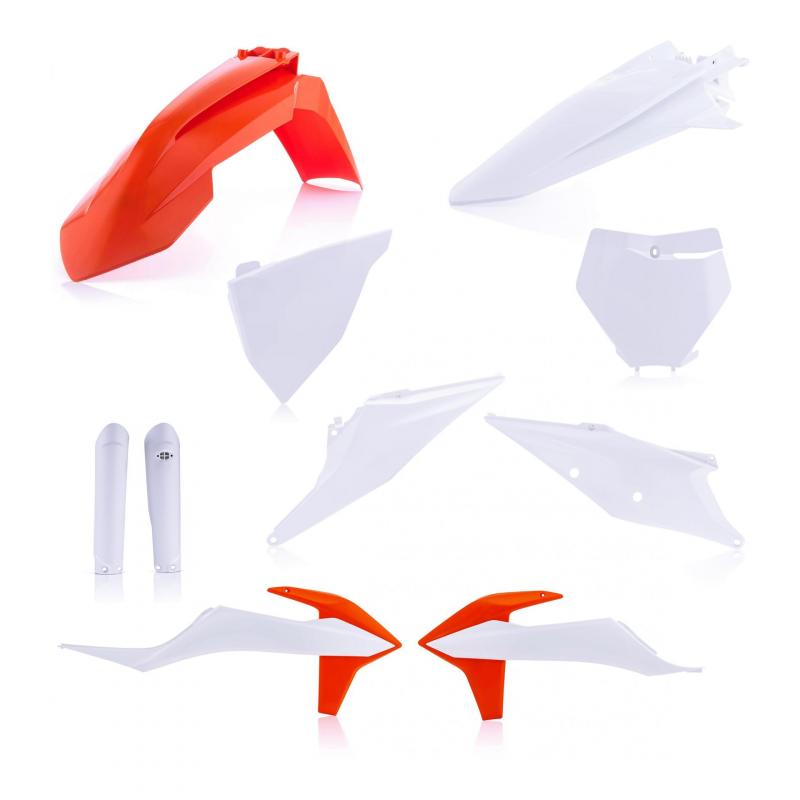 Kit plastique complet Acerbis KTM 125 SX 19-22 blanc2/orange2 (couleur origine 20)