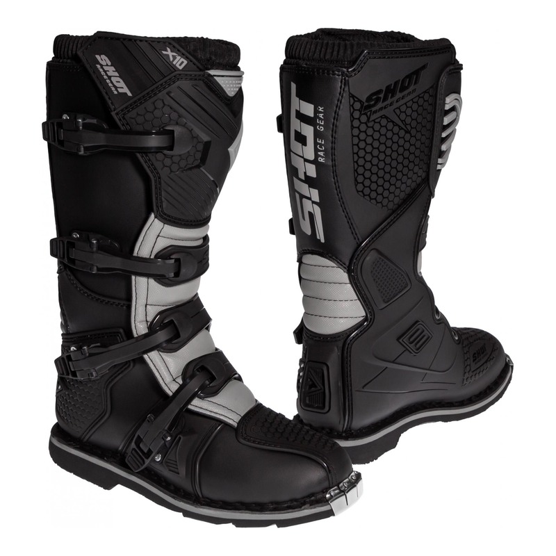 Bottes cross Shot X10 2.0 noir/gris- 39