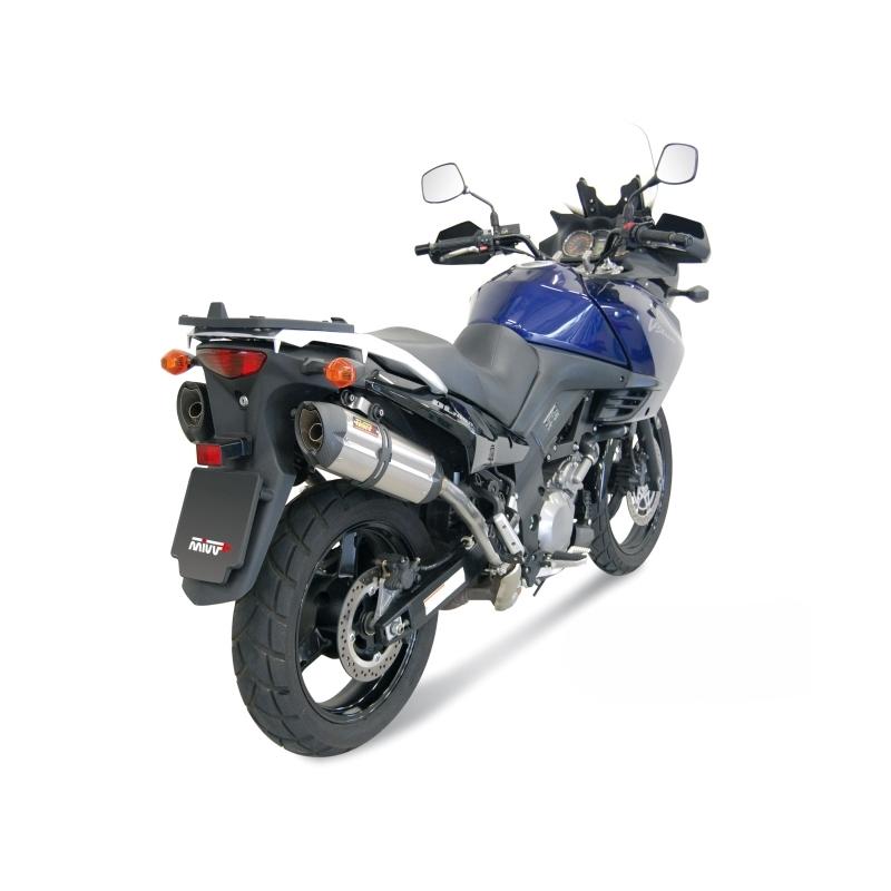Silencieux double MIVV Suono inox / casquette carbone Suzuki DL1000 V-