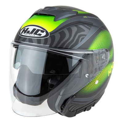 Casque jet HJC i31 Depe MC3HSF noir/jaune fluo mat
