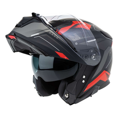 Casque modulable Nox N967 Conquer noir mat/rouge