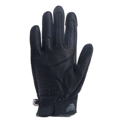 Gants cuir/textile femme Helstons Sexy Lady noir/noir