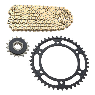 Kit chaîne EK/PBR 16x42-112m chaîne 525 SRX2 or couronne acier Honda CBR 600 RR 24-26