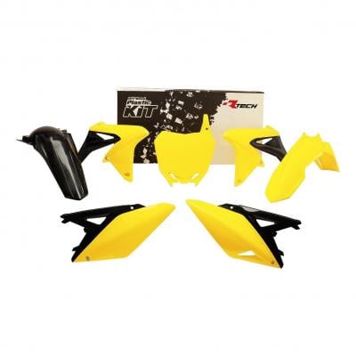 Kit plastique RTech noir et jaune pour Suzuki RM-Z 250 10-18