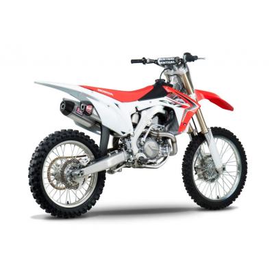 Ligne complète Yoshimura USA collecteur inox et double silencieux RS9 aluminium pour Honda CRF 450 R