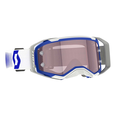 Masque cross Scott Prospect 2.0 AMP doppler white/blue – Écran rose works