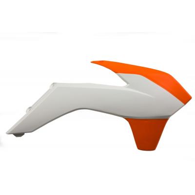Ouïes de radiateur Acerbis KTM 400/450 EXC 14-16 Orange/Blanc Brillant
