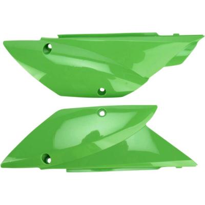 Plaques numéro latérales UFO Kawasaki 110 KLX 10-17 vert