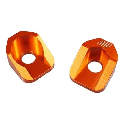 Tendeur de chaîne Scar aluminium anodisé orange pour KTM SX 65 02-15