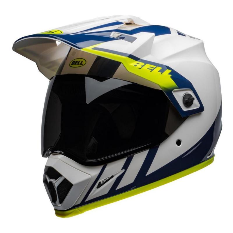 Casque trail Bell MX-9 Adventure Mips Dash brillant blanc/bleu/jaune f