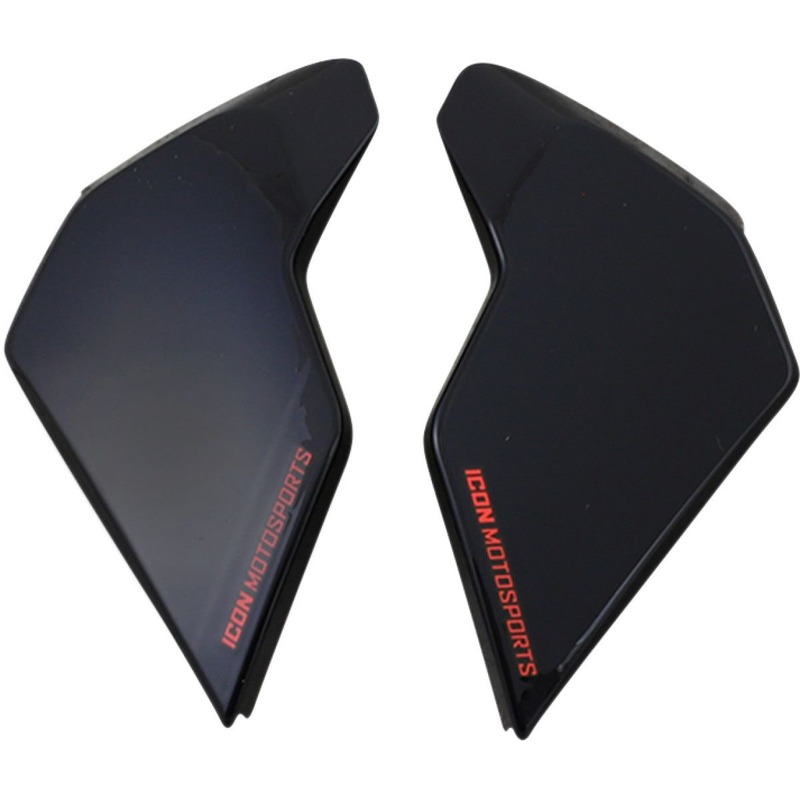 Plaques latérales Icon pour casque Airflite Crosslink noir/rouge