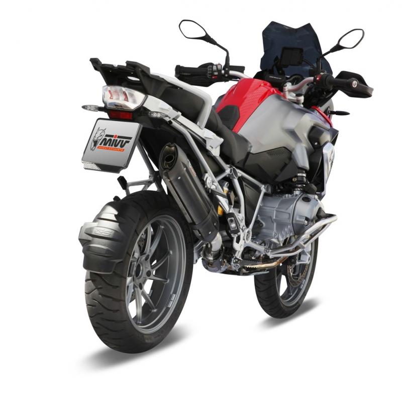 Silencieux MIVV Suono Steel Black casquette carbone BMW R1200GS 13-18