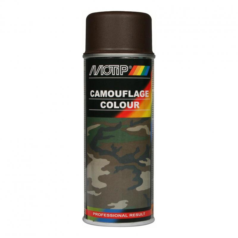 Bombe peinture Camouflage Brun mat RAL 8027 Motip 400 ml M04205