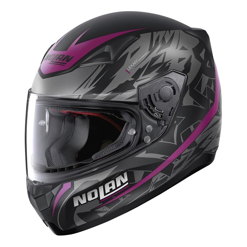 Casque intégral Nolan N60-5 Metropolis Mat noir/violet- 2XS