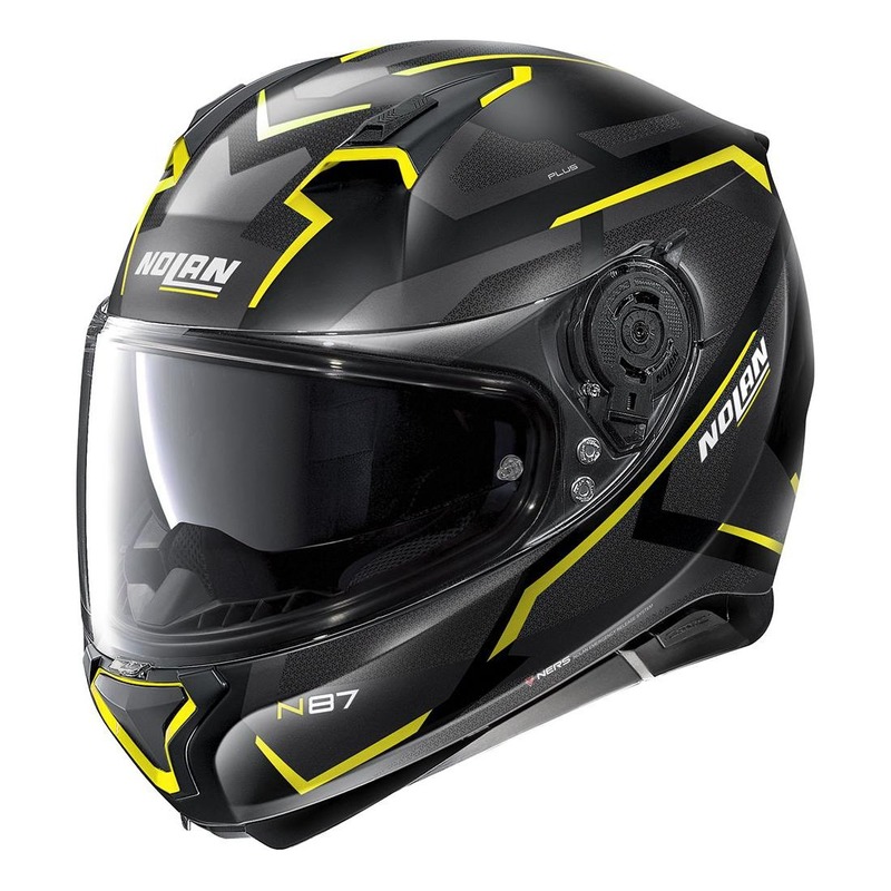 Casque intégral Nolan N87 Plus Overland N-Com Mat noir/jaune- 2XS