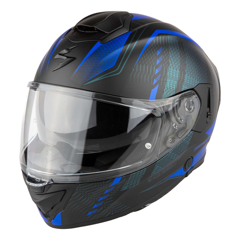 Casque intÃ©gral Scorpion Exo-530 Air Theras noir/bleu mat- XS