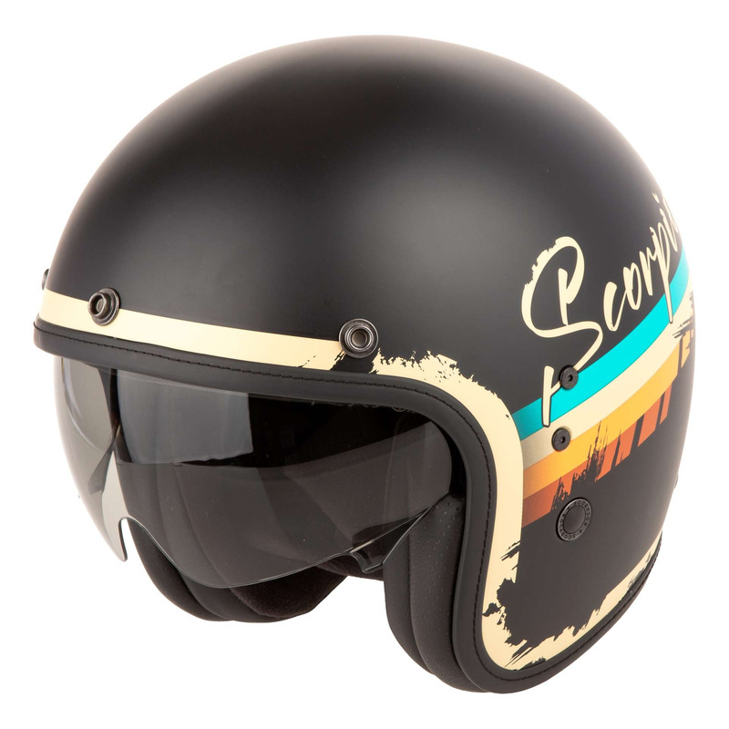 Casque jet Scorpion Belfast Evo Adonis matt black/beige