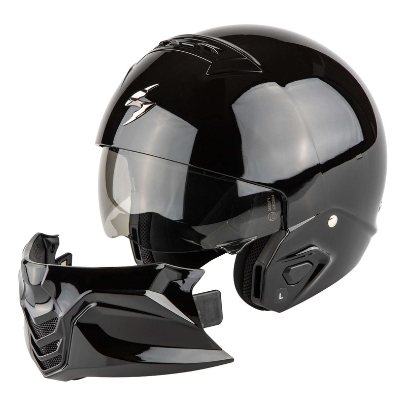 Casque jet Scorpion Exo-Combat 2 Solid noir- XS