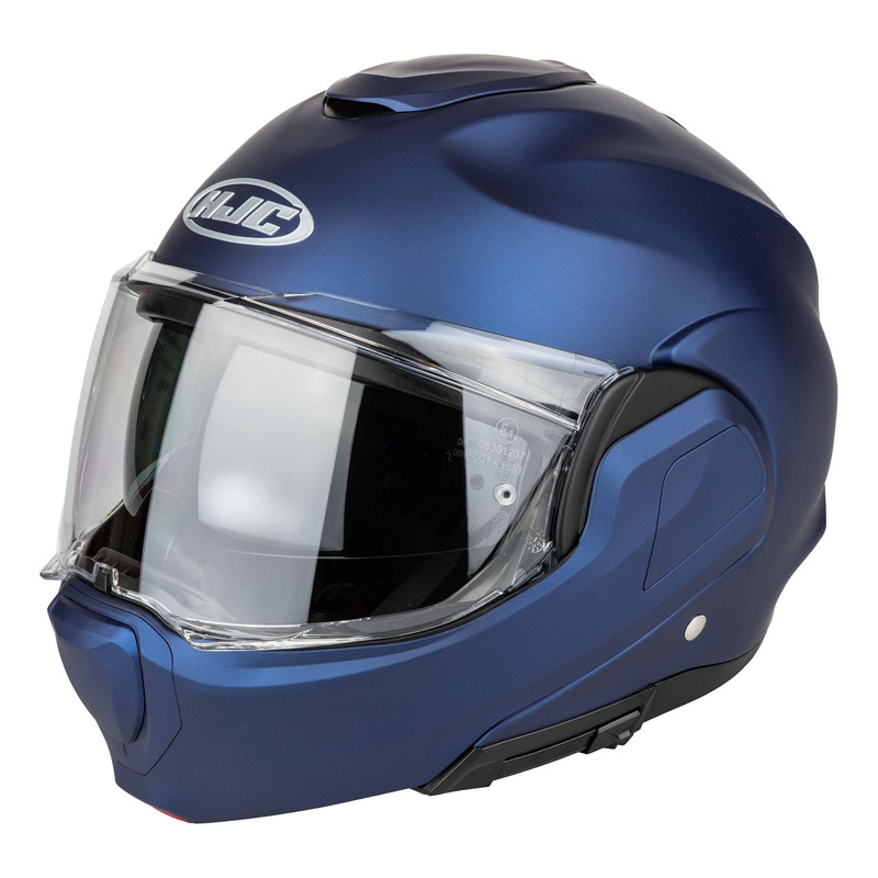 Casque modulable HJC F100 bleu métallique mat
