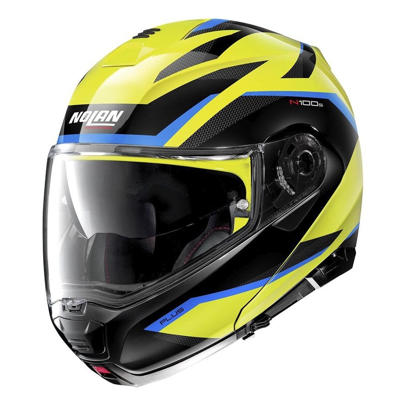 Casque modulable Nolan N100-5 Plus Overland N-Com Led jaune- 2XS
