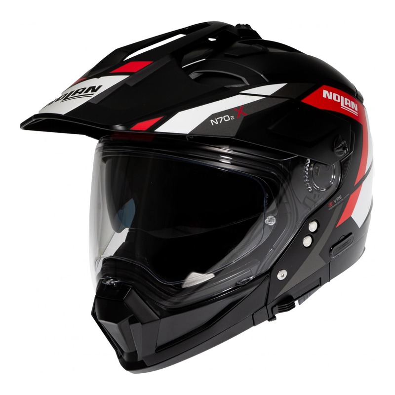 Casque trail transformable Nolan N70-2 X Grandes Alpes N-Com Mat noir/