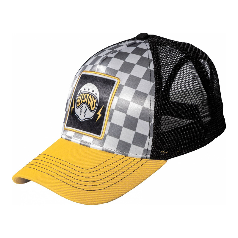 Casquette Helstons Helmet Racing jaune/noir
