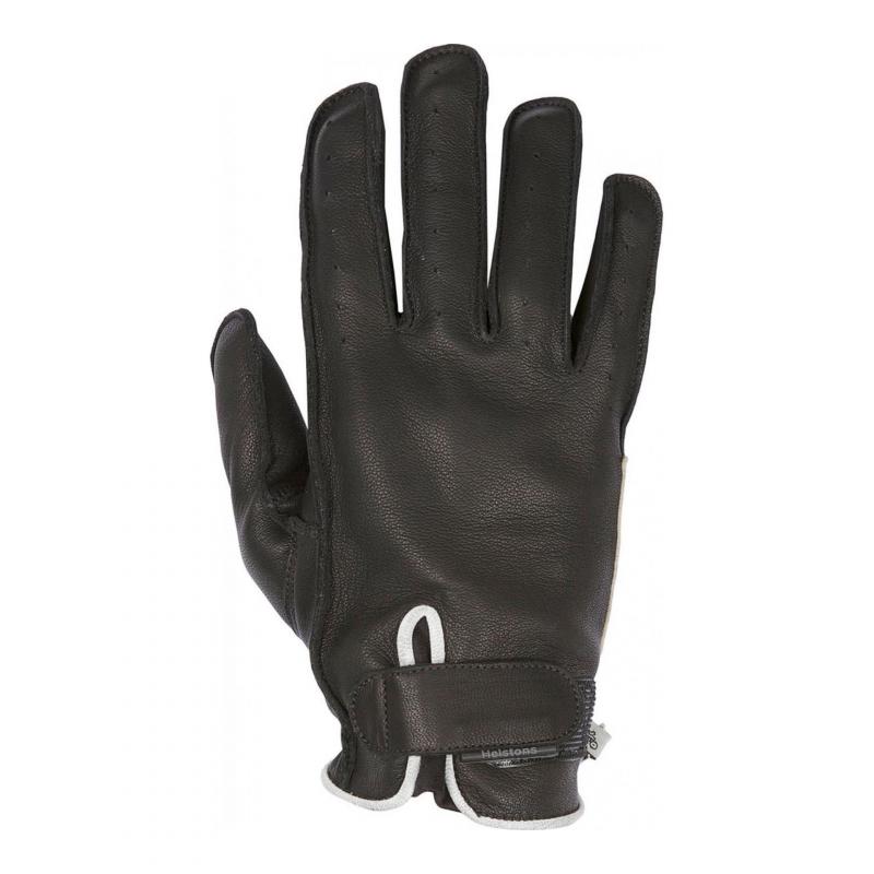 Gants cuir Helstons Hiro noir/blanc- T10