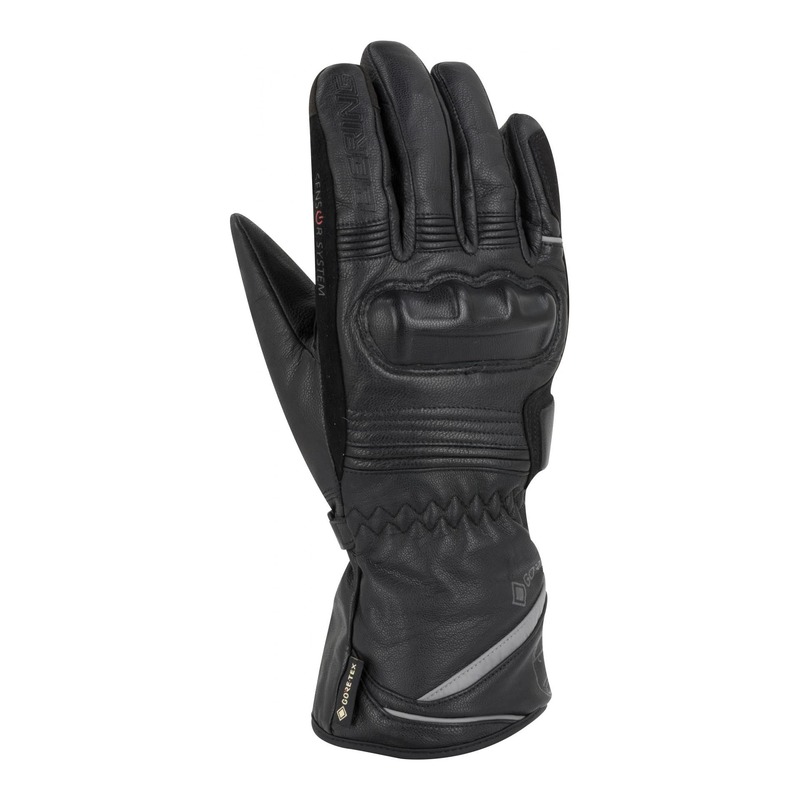 Gants cuir/textile Bering Timon GTX noir- 8