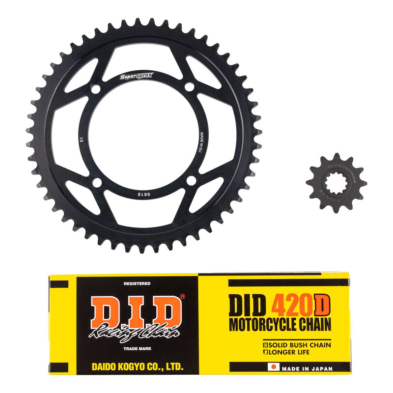 Kit chaÃ®ne DID qualitÃ© standard attache rapide pour Beta 50 RR Motar