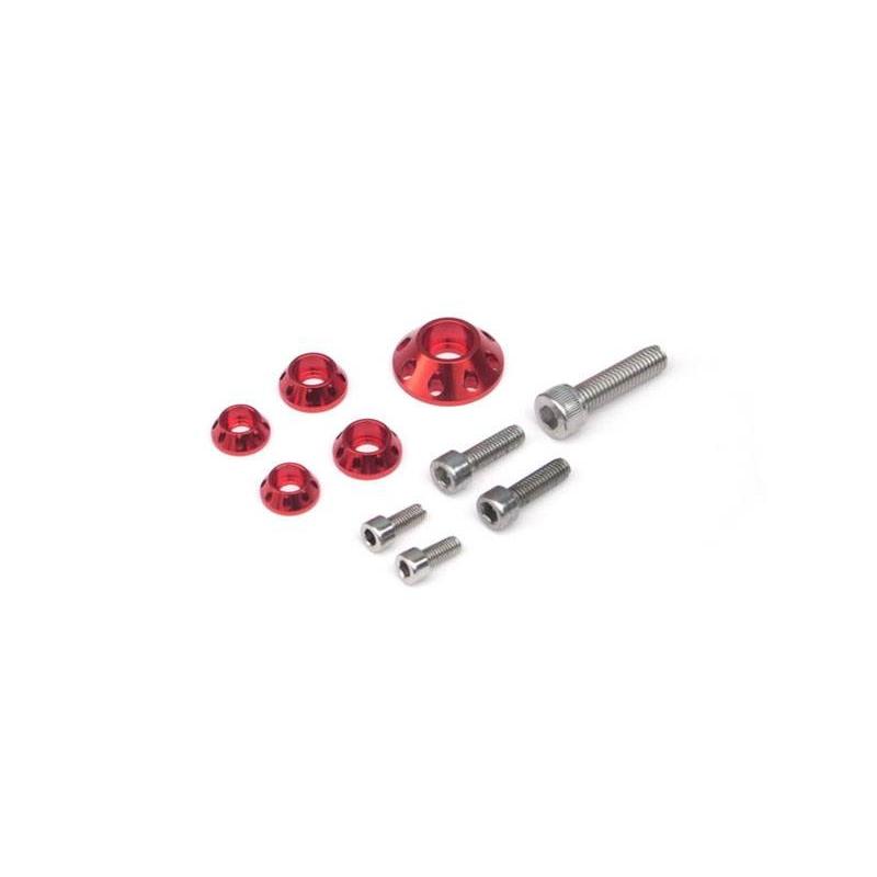 Kit visserie de carénage YCF - M5x2 / M6x2 / M8x1 - Rouge