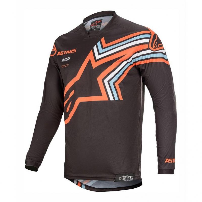 Maillot cross Alpinestars Racer Braap gris foncé/orange fluo- M