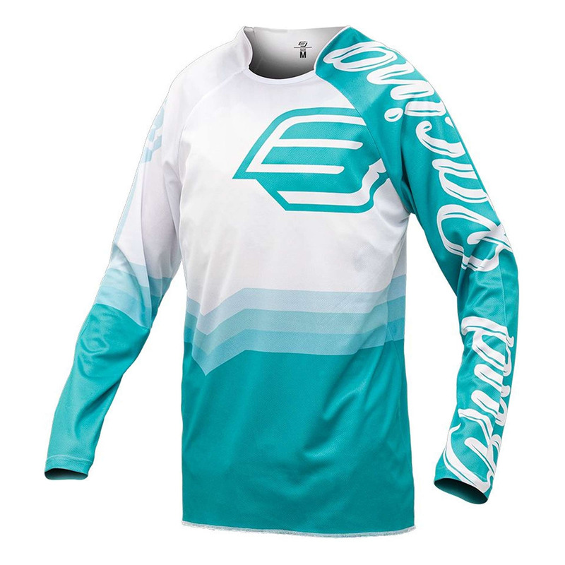 Maillot cross Bud Racing Grand Prix De France aqua/rose - Edition Limitée