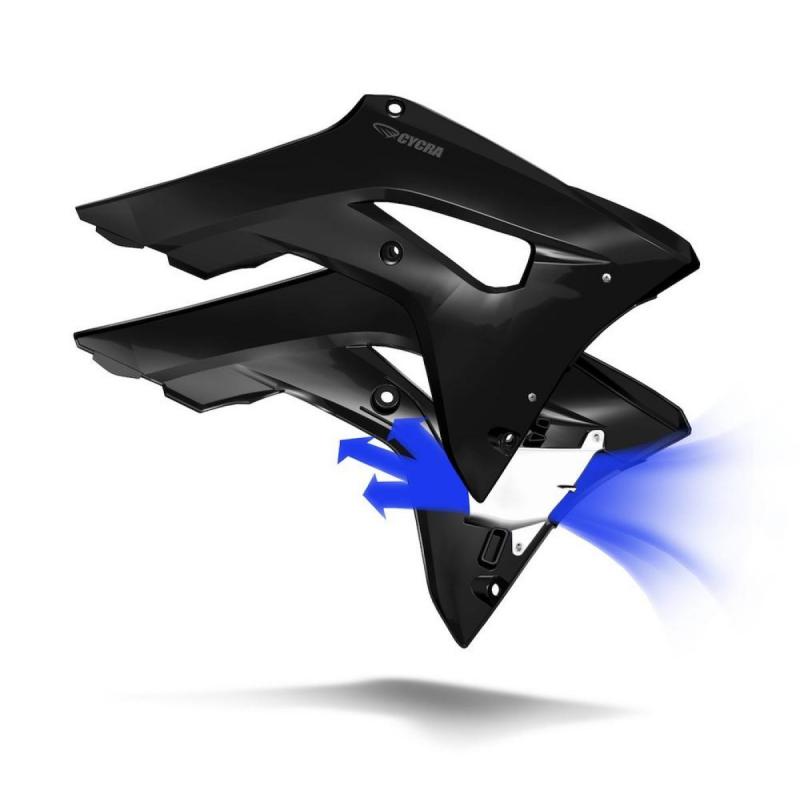 Ouïes de radiateur Cycra Powerflow Honda CRF 450R 2017 noir