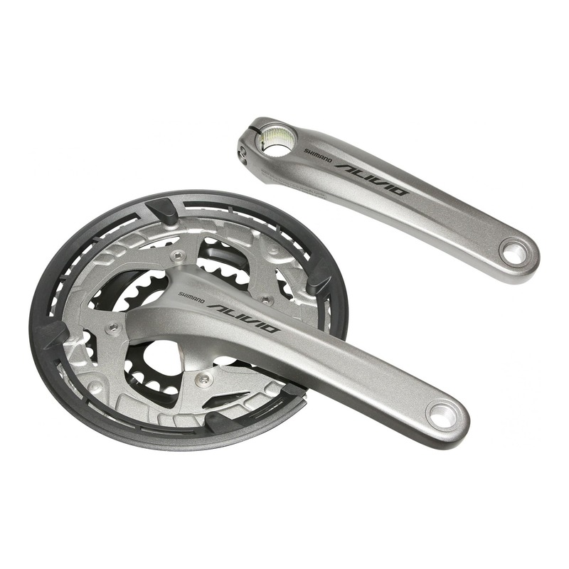 Pédalier vélo VTT Shimano Alivio 9v 3 plateaux (48-36-26)