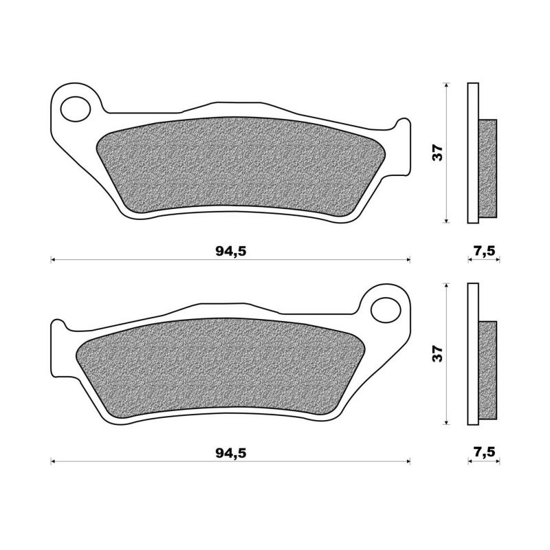 Plaquettes de frein Newfren Standard organique .FD.0186 BKS