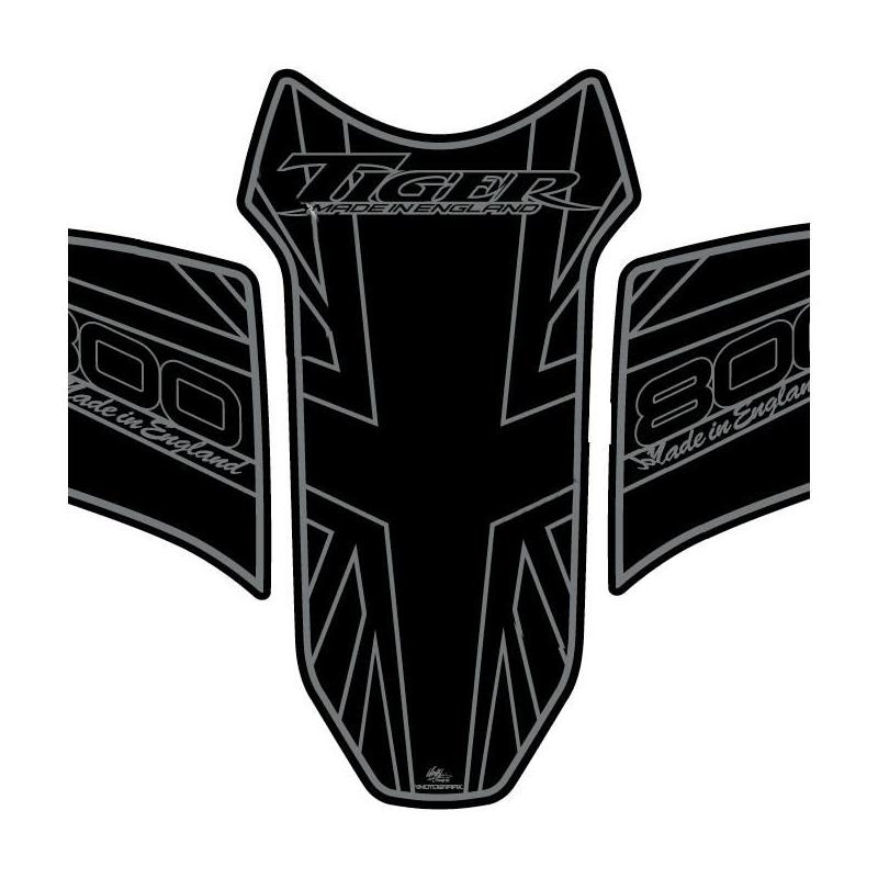 Protection de réservoir Motografix noir Triumph Tiger 800 3 pièces