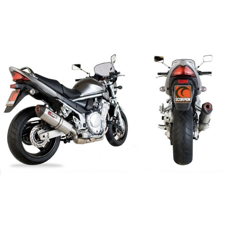 Silencieux Scorpion Serket parallèle Inox Brossé pour Suzuki GSF 125