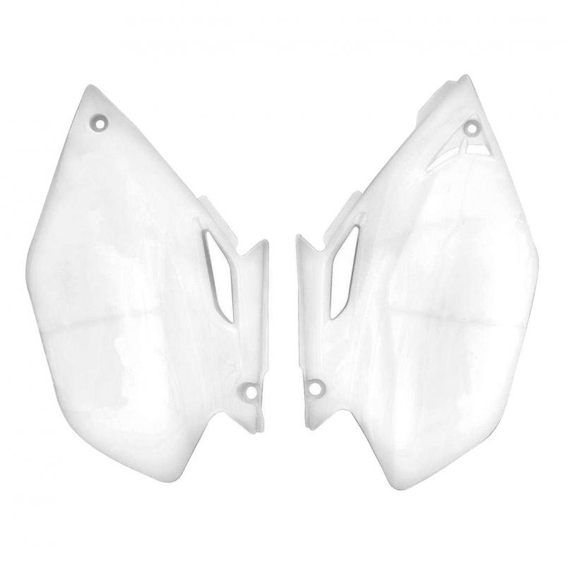 Plaques numéro latérales RTech blanches pour Yamaha YZ 125 96-01