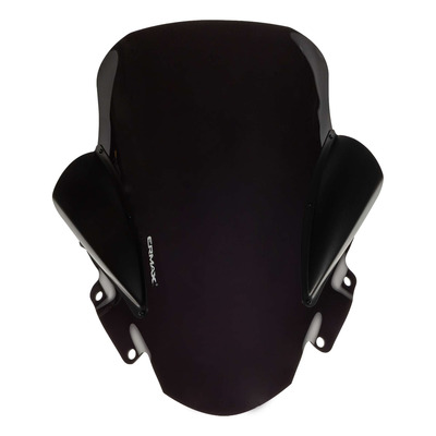 Pare-brise Touring Ermax 68 cm Piaggio MP3 300 HPE 19-24 noir foncé opaque avec protections mains
