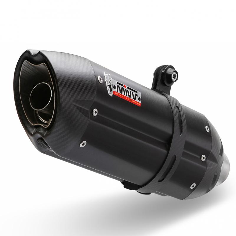 Silencieux MIVV Suono Steel Black / casquette carbone Suzuki GSX-R600