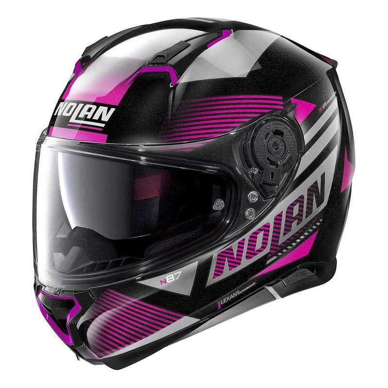 Casque intégral Nolan N87 Jolt N-Com Métal noir/violet- 2XS