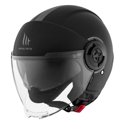 Casque jet MT Helmets Viale SV uni noir mat ECE 22.06