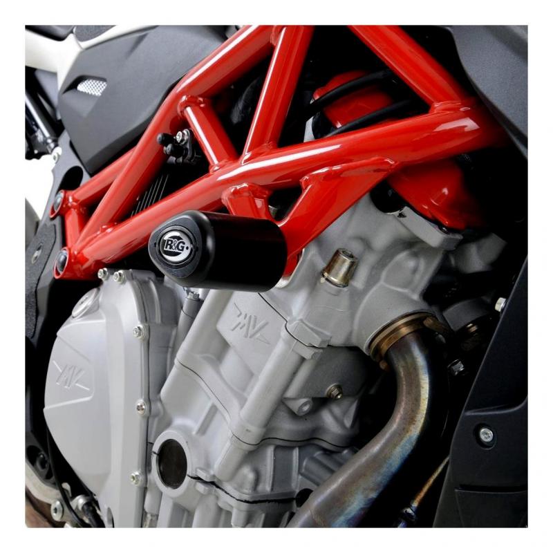 Tampons de protection R&G Racing Aero noir MV Agusta F4 1000 RC 17-18 Sans perçage