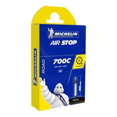 Chambre à air vélo Michelin Air Stop 700 x 18/25C A1 Presta 40mm