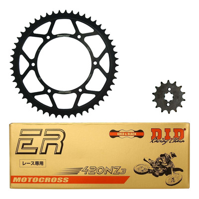Kit chaîne DID type TT attache rapide pour Derbi GPR 50 R 01-03