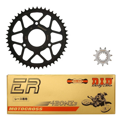 Kit chaîne DID type TT attache rapide pour Rieju 50 RS2 matrix 04-09