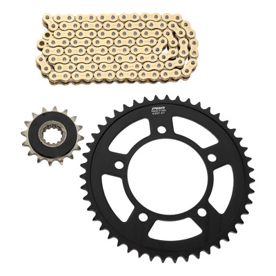 Kit chaîne EK/PBR 16x47-112m chaîne 525 SRX2 or couronne acier Honda XL 1000 V Varadero 99-11