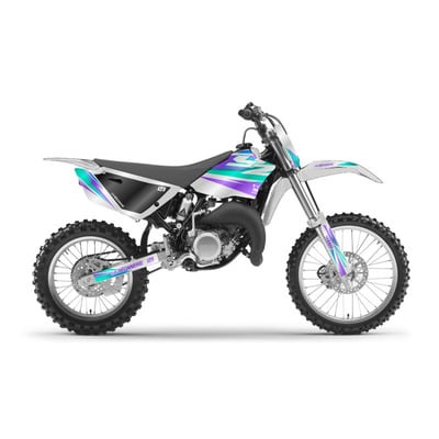 Kit déco La Bécanerie Factory violet/turquoise/blanc brillant Yamaha YZ 85 15-21